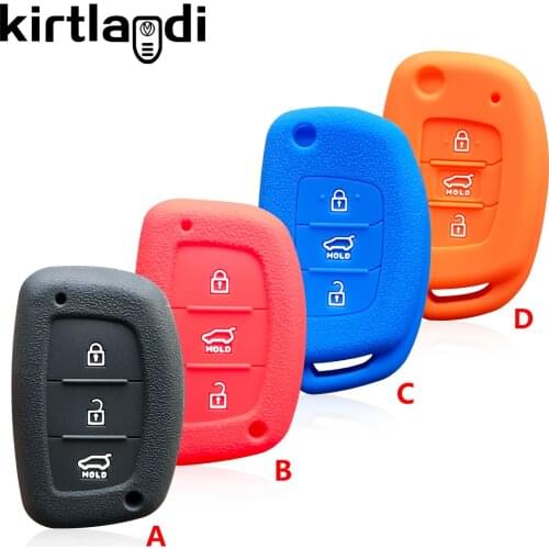Silicone 3 Buttons Remote Car Key Fob Case Cover for Hyundai Accent I20 I10 IX35 Rena MISTRA Elantra Solaris Car Keychain Holder