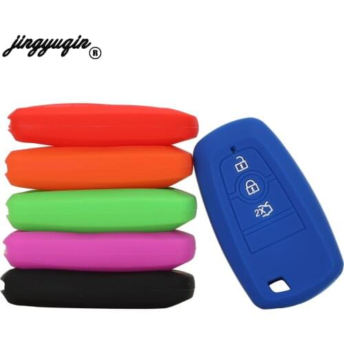 Silicone 3 Button Silicone Smart Remote Car Key Case Cover Fob For Ford Mondeo Edge Car-styling Holder Protector
