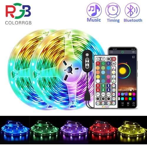 ColorRGB, LED Light Strip, Music Synchronized Color Changing RGB5050 ,Phone App Remote Control , LED Light Rope 6M 12M 15M