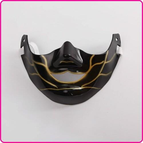 Touken Ranbu Online Nakigitsune Black Cosplay Mask Halloween Carnival Cosplay Costume Accessories Props