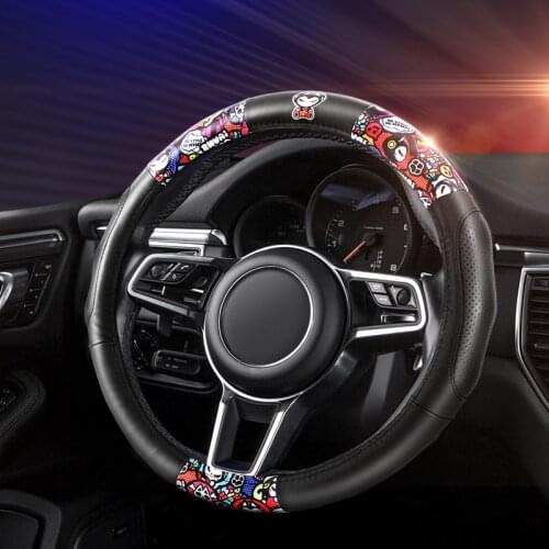 Universal Car Steering Wheel Cover Skidproof Auto Anti-Slip Leather Car-styling Car Accessories Fashion Personality