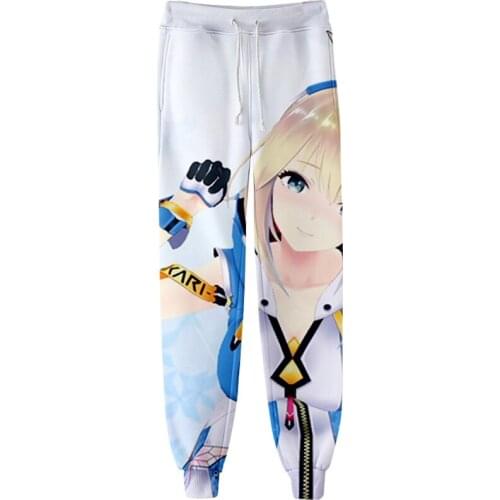 Women-clothing Mirai Akari 3D Men/Women Neutral Men/Women Threaded Bunched Trousers Threaded Bunched Leg Pants Kawaii Y2K girl