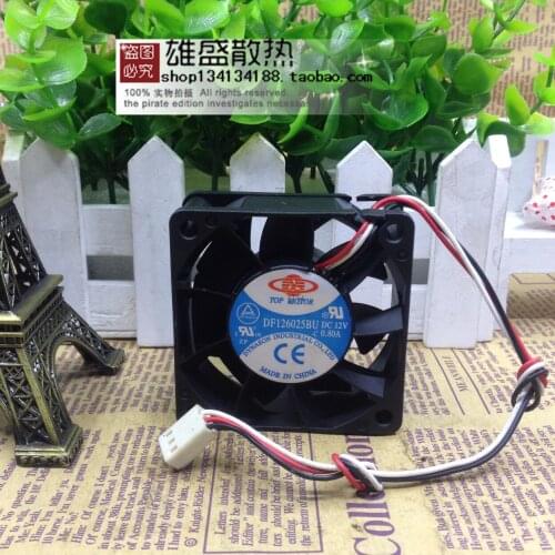 For Zhengjiu 6025 6cm 12v0.80a Violent PWM Speed Control Three-Wire Fan Df126025bu