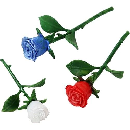 3D Mini Rose Shape Epoxy Molds Silicone UV Resin Mold Crafts Jewelry Making Micro Landscape Rose Flower Model Jewelry