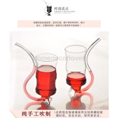 Bamboo Joint Shape Champagne Wine Glass Sucking Cup Drinking Straw Mug
