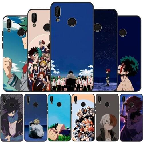 My Hero Academia Anime Academy black soft Case For Huawei P40 P30 P20 P10 P9 Lite Pro 2019 P smart Y6 Y9 2018 Back cover Shell