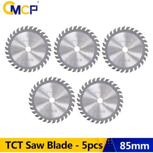CMCP 5pcs 85mm TCT Saw Blade 24/30/36T Mini Circular Saw Blade Carbide Tipped Cutting Disc For Woodworking Tools
