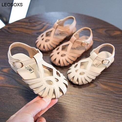 Children Shoes Children Sandals Baotou 2021 New Summer Girls Hollow Lovely Princess Shoes Soft Bottom Toddler Shoes