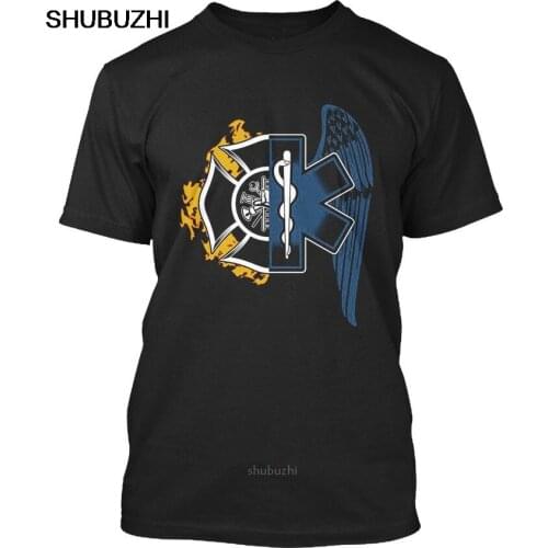 Firefighter Emt Ems Wing T-shirt Elegant cotton men t-shirts bigger size 4XL 5XL fashion male shubuzhi brand tee-shirt sbz8146