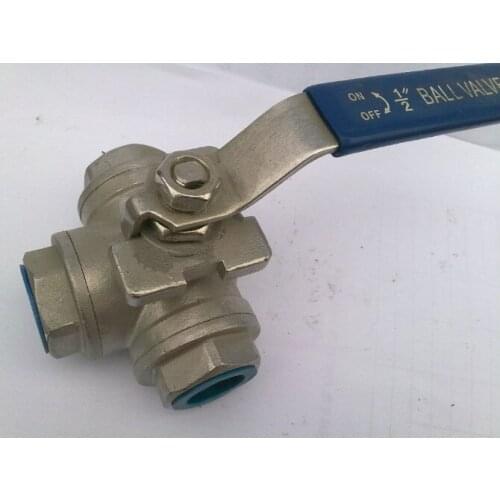 G1/2 T port electric ball valve stainless steel 3-way valves dn15