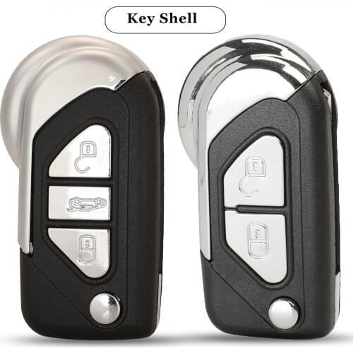 Jingyuqin For Citroen DS3 Folding Remote Car Key Shell Case Fob Housing Cover 2/3 Buttons