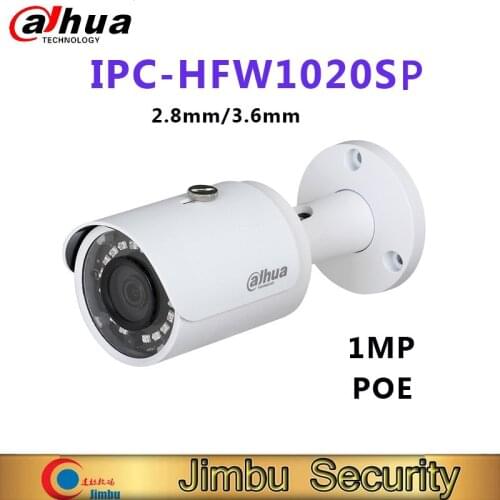 Dahua Technology CCTV Camera 1MP Mini-Bullet Network Video Camera IPC-HFW1020S Fixed Lens POE Camera камера видеонаблюдения