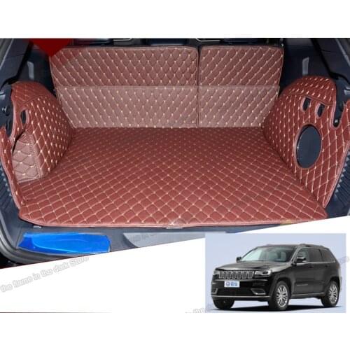 For jeep grand cherokee wk2 leather car trunk mat cargo liner cover 2011 2012 2013 2014 2015 2016 2017 2018 2019 rear boot wk 2