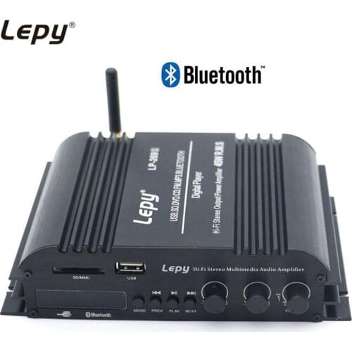 Lepy LP-269S 4 Channel Hifi Bluetooth Amplifier 3.5mm AUX USB SD FM Digital Stereo Amp For Car Home Computer