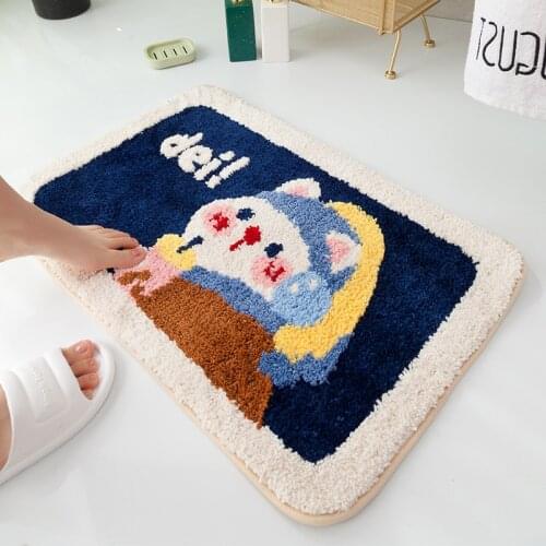Cartoon Animal Water Absorbent Non Slip Carpets Doormats Rugs Home Bed Bathroom Living Entrance Door Floor Kitchen Hallway Mat