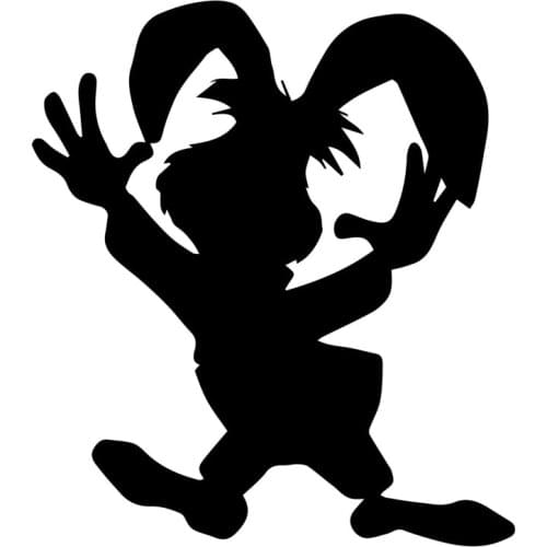 13.4cm*15.1cm Alice In Wonderland Stickers Decals Vinyl Car-Styling Black/Silver S3-6572