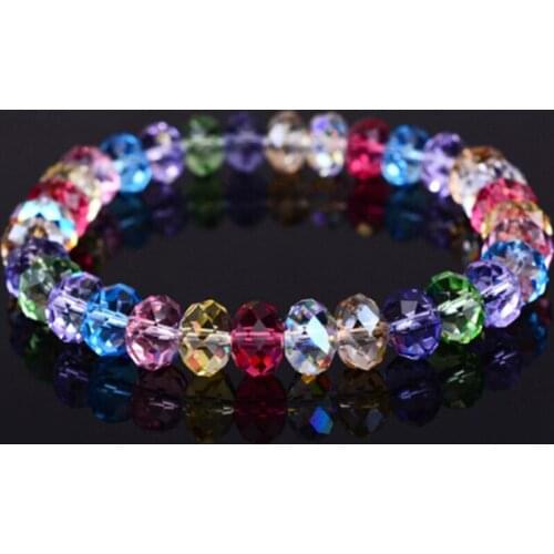 New Fashion Colorful Crystal Beaded Bracelets For Women Sweet Temperament Handwork Bracelets & Bangles Charms Jewelry