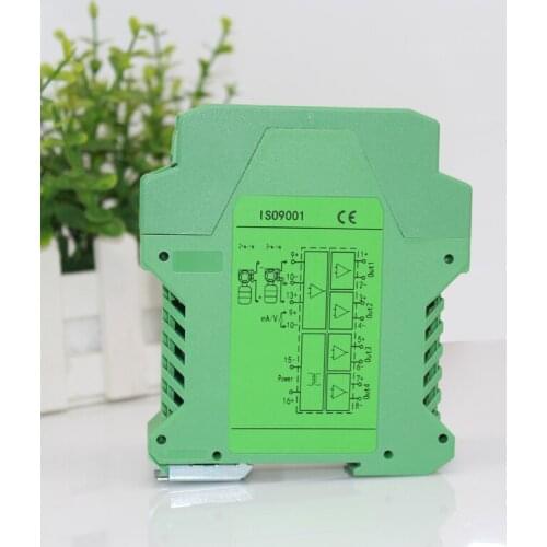 1 way input 4 channels output 4-20mA input 4-20mA output DC signal isolator 24VDC mA converter transmitter transducer