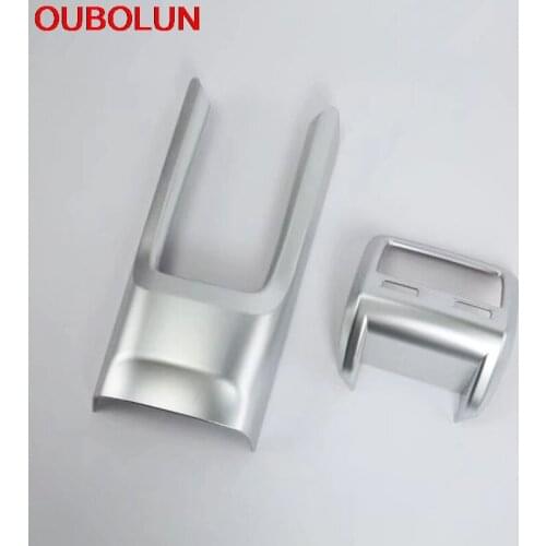 OUBOLUN 2pcs For Acura CDX 2016 2017 2018 ABS Chrome Rear Armrest Box Air Vent Outlet Trim Car Interior Styling