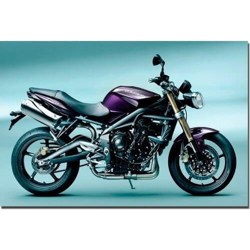 Triumph Street Triple Motorcycle Poster Canvas Cloth Fabric Print Painting for Home Decor Wall Art Picture