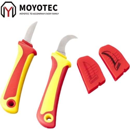 Portable Insulated Electrician Stripping Cable and Wire Skin Knife Sickle Hook Type Wire Stripper Electrician Hand Tool