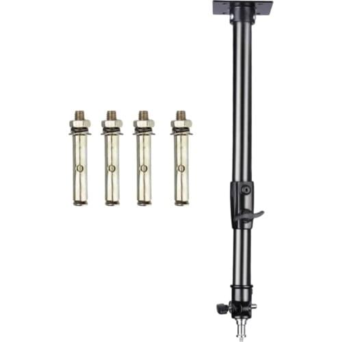 Photography Ceiling Arm Light Stand with 1/4 3/8 Adapter 37-60cm for Strobe