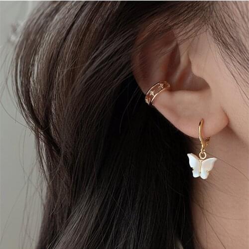 New Butterfly Earrings Female Fashion Trend Sexy Hot Temperament Simple Gift Handmade Jewelry Couple