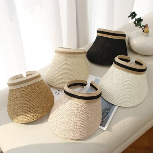 Hat Lady Korean Version Hat Straw Hat Empty Cap Summer Sun Protection hat Beach Hat