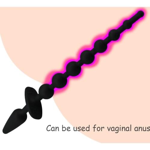 Shaped Double Head Silicone Anal Beads Butt Plug Balls Anus Vagina Stimulator Sex Toys For Woman Ass Adult Goods Sexual Supplies
