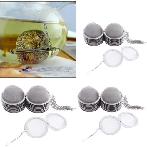 30Pieces Stainless Steel Tea Ball,Mesh Tea Infuser Strainers With Chain For Loose Leaf Tea