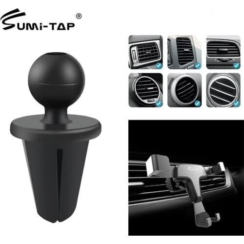 Sumi-tap 17mm Ball Head Mount Car Clip Air Vent Clamping GPS Stand Car Charger Adapter Cell Bracket Car Phone Holder Accessories