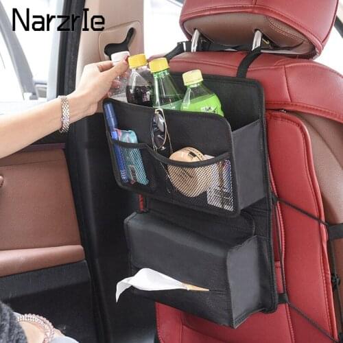 Car Backseat Storage Bag Multi Hanging Pocket Trunk Bag Organizer Auto Stowing Tidying Interior Accessories Supplies Auto Decor