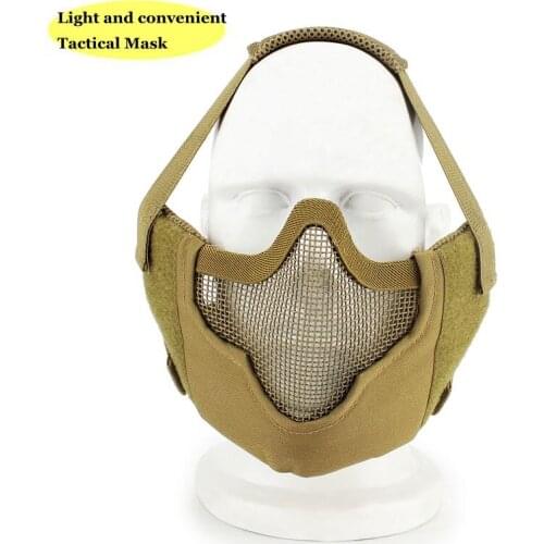 Light and Convenient Tactical Mask Airsoft CS Paintball Shooting Military Half Face Masks for Outdoor Activities