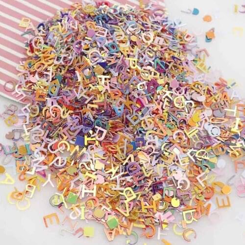 T84A Holographic Chunky Glitters Sequins Letters Round Glitter Sparkle Crafts Resin Accessories Nail Art Supplies Decorations