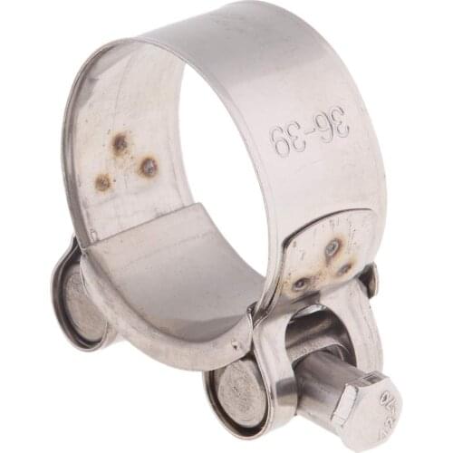 Motorbike Exhaust Clamp Clip Stainless Steel Muffler Silencer Clamps (36-39mm)