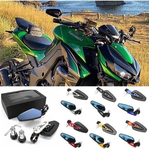 Universal Moto Mirror Accessories 1 Pair 22mm CEC Aluminum Motorcycle Handle Mirror Motobike Rear View Side Rearview Mirrors
