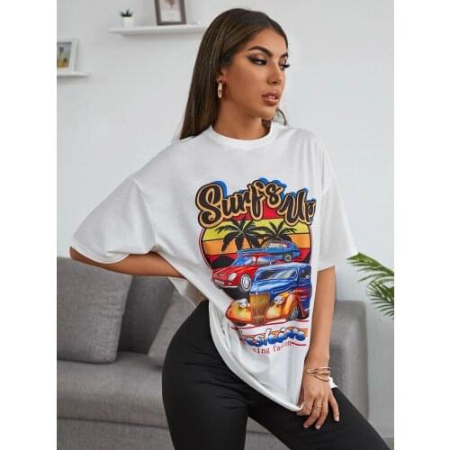 Women Gothpunk Graphic print T-shirt Summer Harajuku Short Sleeve T-shirt Oversized T-shirt Ladies Streetwear Top Clothes 3XL