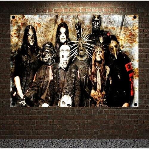 Macabre Art Rock Band Heavy Metal Music Posters Retro Cloth Art Flag Banner Wall Hanging Tapestry Bedroom Dormitory Home Decor Q