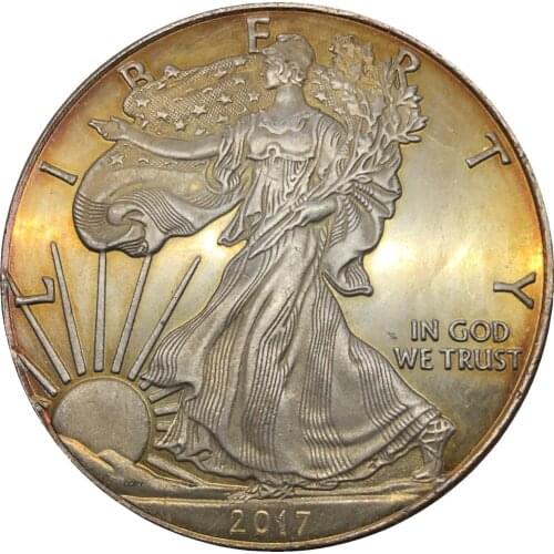 United States 1 Dollar American Silver Eagle Bullion Coin 2017 Plated Silver Commemorative Coin Copy coin