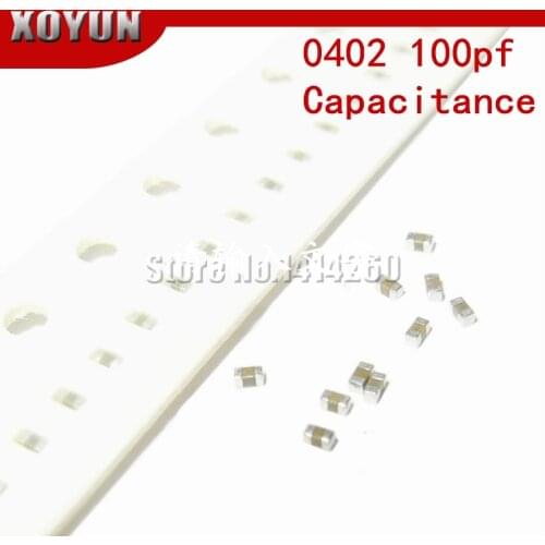 100pcs 0402 100pf 50V X7R 10% SMD ceramic capacitor MLCC
