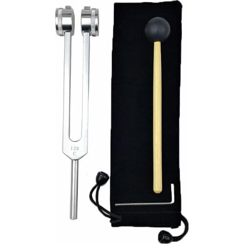 128Hz Frequency Neural tuning mining ear Tuners testing fork aluminum test Equipment Mallet Striking Hammer gold Ear massager