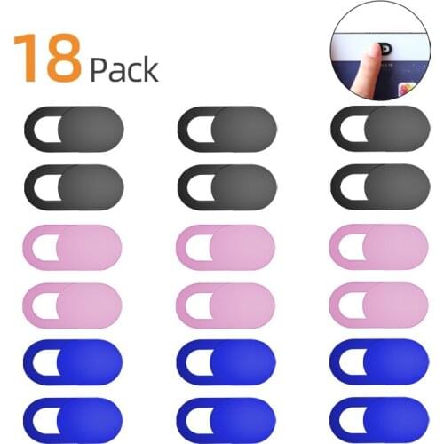 18PCS Mobile Phone Privacy Sticker WebCam Cover Shutter Magnet Slider Plastic For iPhone Web Laptop PC For iPad Tablet Cameras
