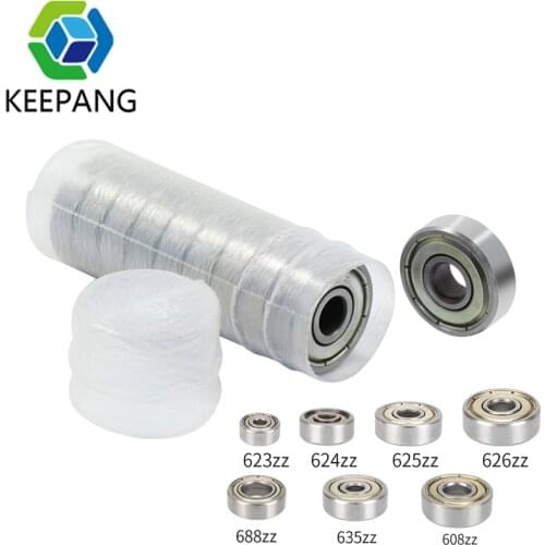 20/10pcs 623zz 624zz 625zz 626zz 635zz 608zz 688zz Ball Bearing Chrome Steel Ball Bearings 3D Printer Parts bearing Pulley Wheel