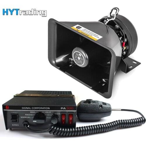 Car horn 200W 8 Tones Loud Car Warning Alarm Horn Polices Fire Emergency Siren With PA Speaker MIC System Police Signal