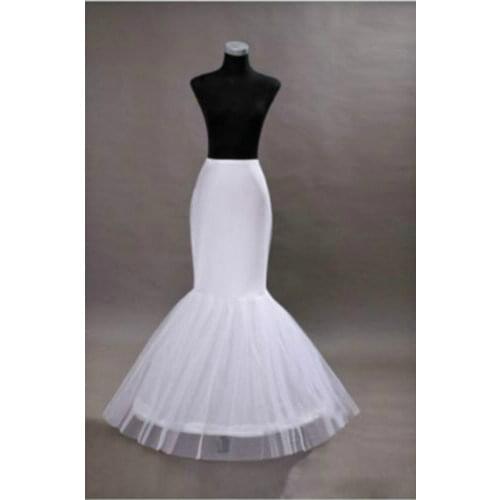 White Hoopless Fishtail Mermaid Skirt Wedding Dress Crinoline Petticoat Slips