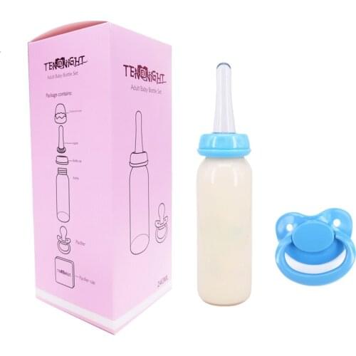 Ddlg Adult Baby Bottle with Pacifier abdl 4 Colors bebe bottle Milk Bottles Little Space bottles baby Daddy Girl dummy 240ML