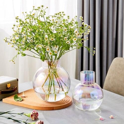 Color Vase Round Nordic Home Decoration Accessories Living Room Bedroom Decoration Accessories Gifts Decoration Vase