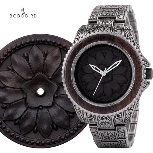 BOBO BIRD Wooden Mens Watch New Fasion Japanese Quartz Movement Wristwatch Alloy Waterproof Unique Design Reloj hombre Gift