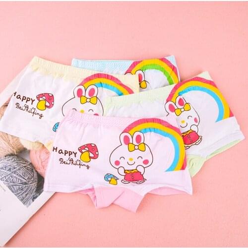 Childrens underwear pure girls' level pants cotton baby briefs girls middle and small childrens shorts 1-3-12 years old boxer