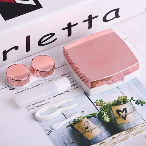 Travel Portable Plastic Contact Lens Case for Men and Women Container Holder Lenses Eye Lashes Storage Box Make Up Tools